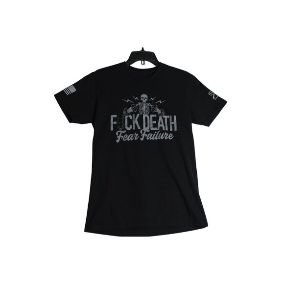 Grunt Style F*ck Death Fear Failure Black Gym Tee Shirt Women's Medium - Picture 2 of 4